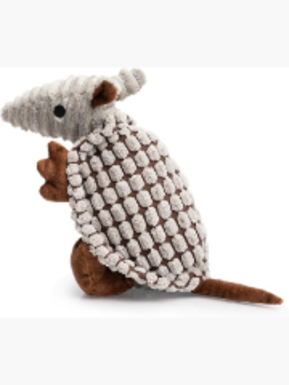 Plush Dog Squeaky Toy Stuffed Armadillo for All Breeds, Durable Cotton Polyester